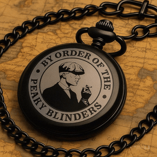 Peaky Blinders-Inspired Black Pocket Watch – "By Order Of The Peaky Blinders" Engraving