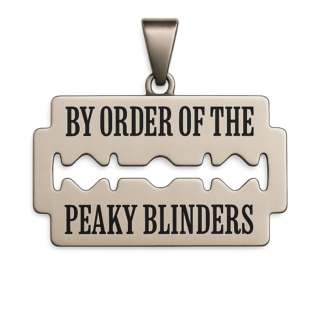 Peaky Blinders Razor Blade Necklace – Stainless Steel Pendant with Free Engraving