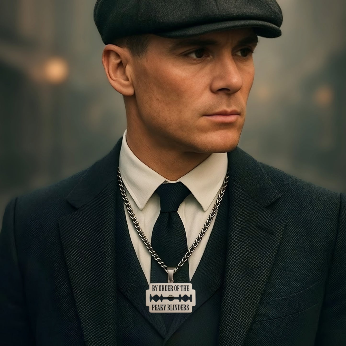Peaky Blinders Razor Blade Necklace – Stainless Steel Pendant with Free Engraving
